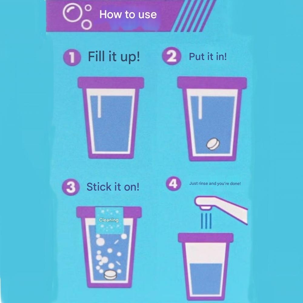 SAFE Tumbler Bubble Bubble Cleaners 42g (3.5g x 12 tablets) x 2
