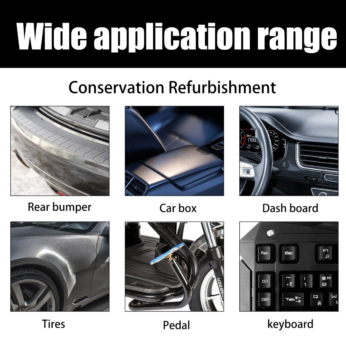 Car Interior Plastic Restorer Coating, Clean & Protect, 6-Month Effect