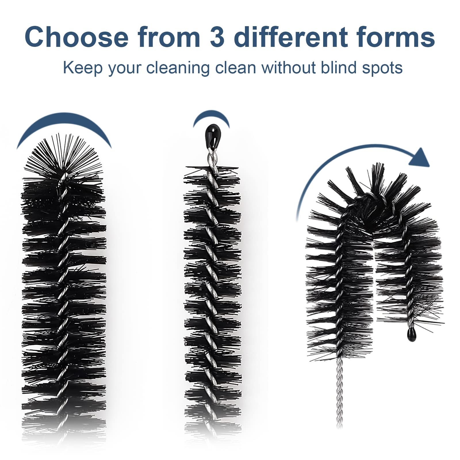 Straw Cleaner Brushes Sets, 12 Pieces 8.2 Inch Botthle Cleaning Brush and Nyl…