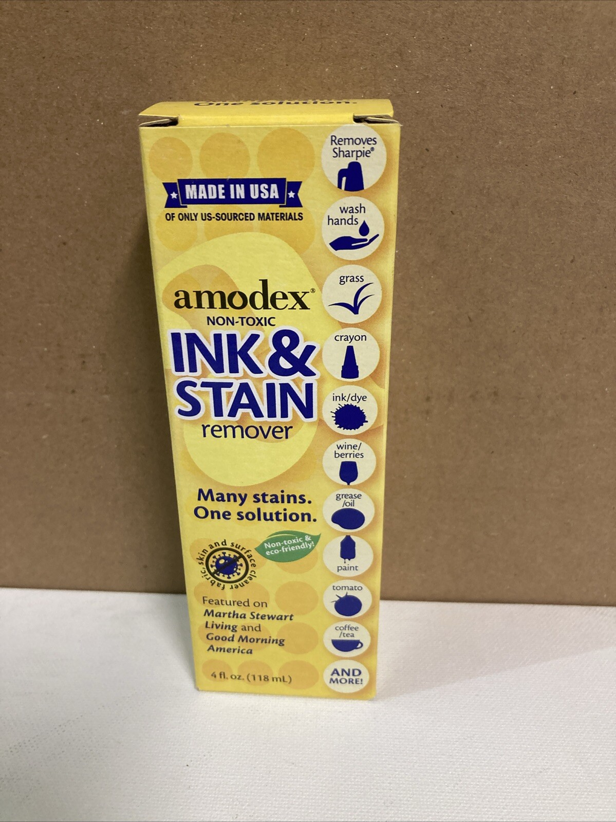 Amodex Ink & Stain Remover – Cleans Marker, Ink, Crayon, Pen, Makeup, Etc – New
