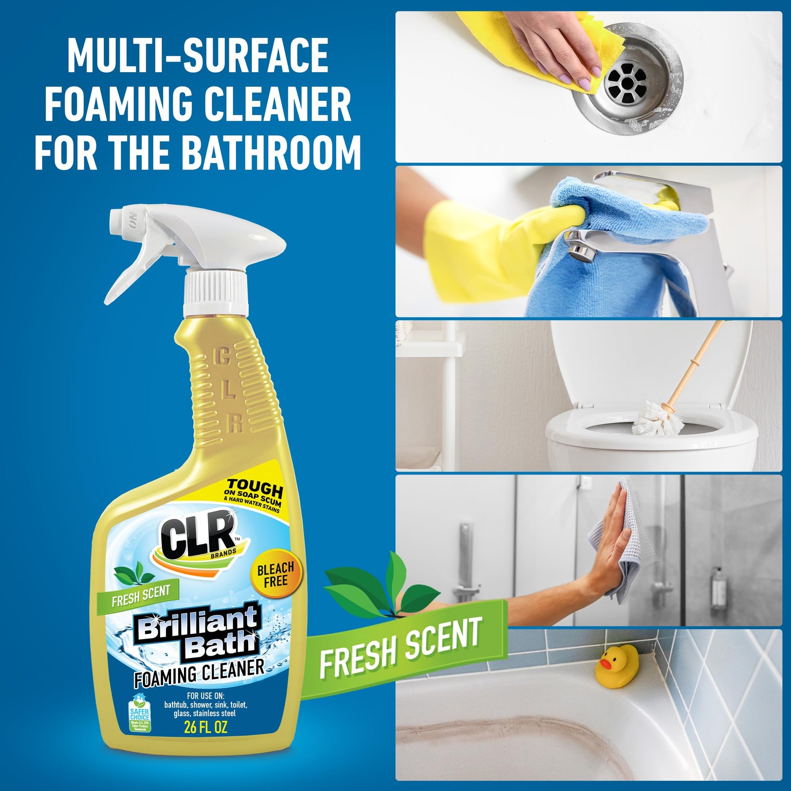 Clr Brilliant Bath Cleaner 26 Fl Oz Pack Of 2 Powerful Foam Formula