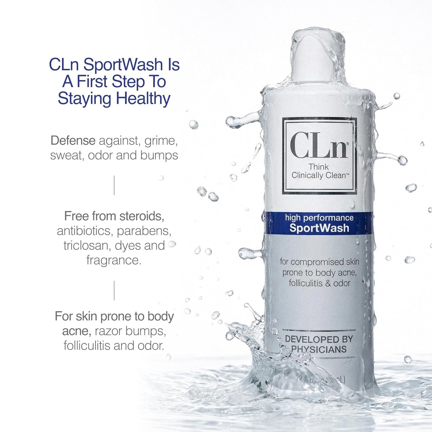 CLn? SportWash ?C High-Performance Sport Body Wash, For Men & Women Prone to Bo