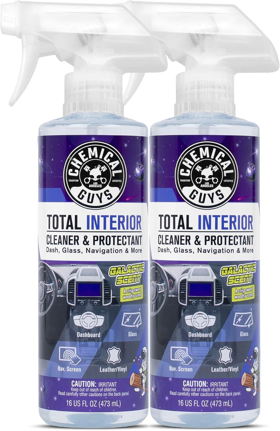 Chemical Guys Total Interior Cleaner & Protectant 2 Pack 16oz Galactic Scent