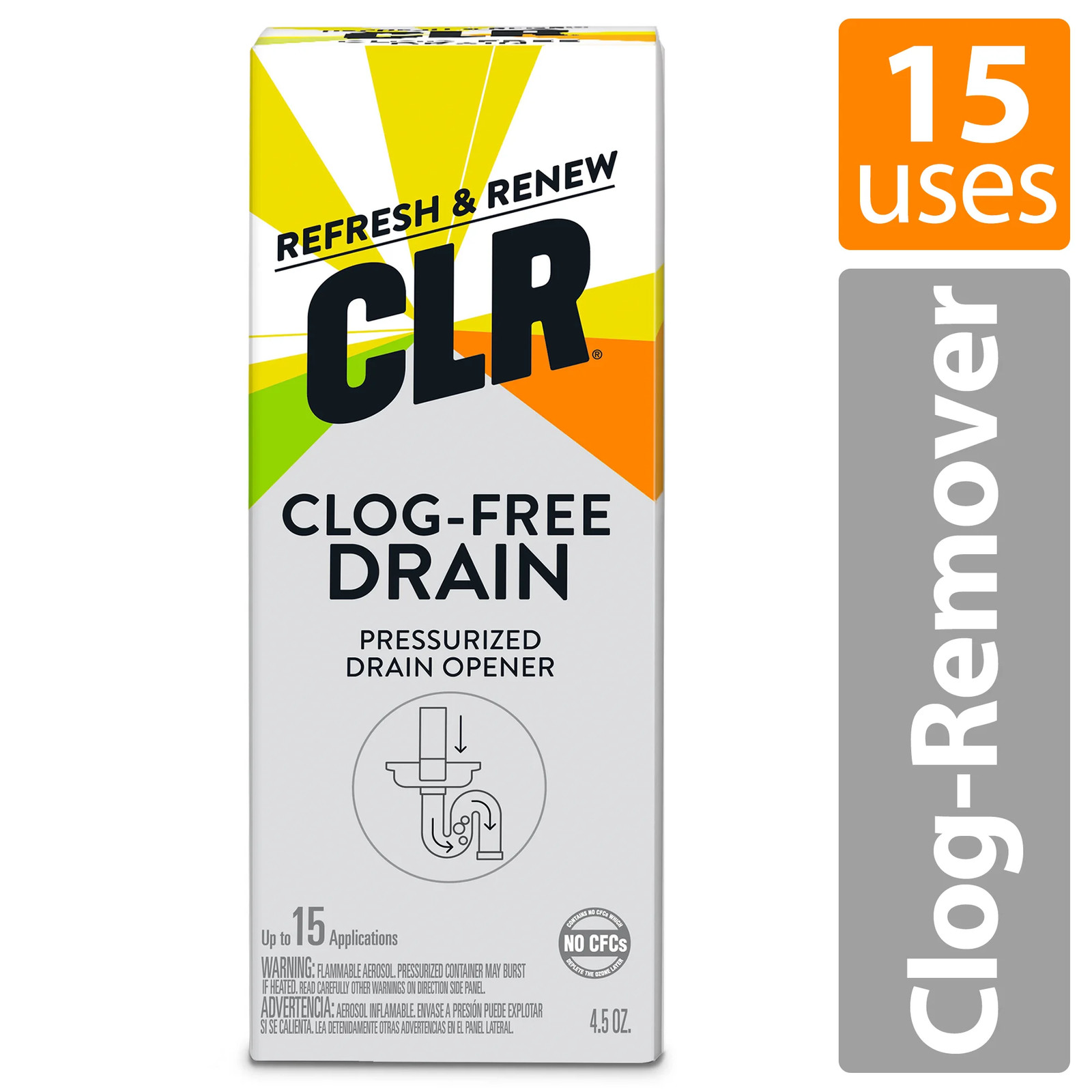 Brand Clog-Free Drain Opener, Chemical-Free Pressurized Air Canister