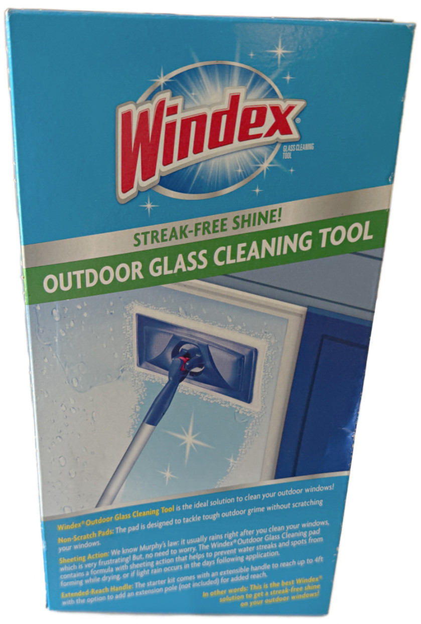 Windex Outdoor All-In-One Glass Cleaning Tool Starter Kit NEW SEALED