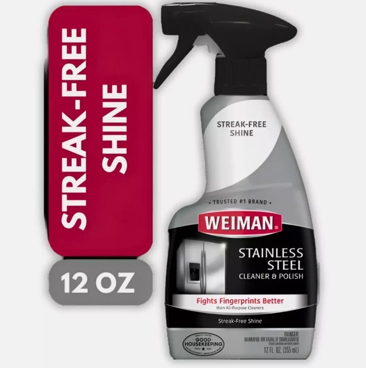 Weiman Stainless Steel Cleaner and Polish Trigger Spray – 12 Fl oz.