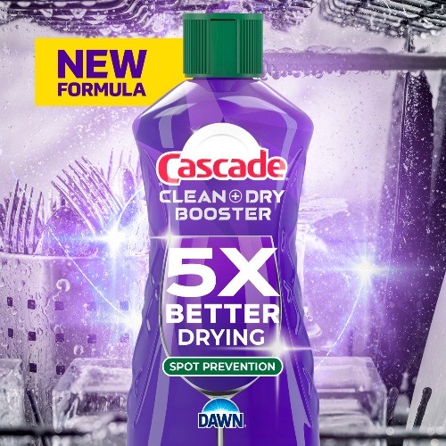 Cascade Clean + Dry Booster Dishwasher Rinse Aids – 16 fl oz