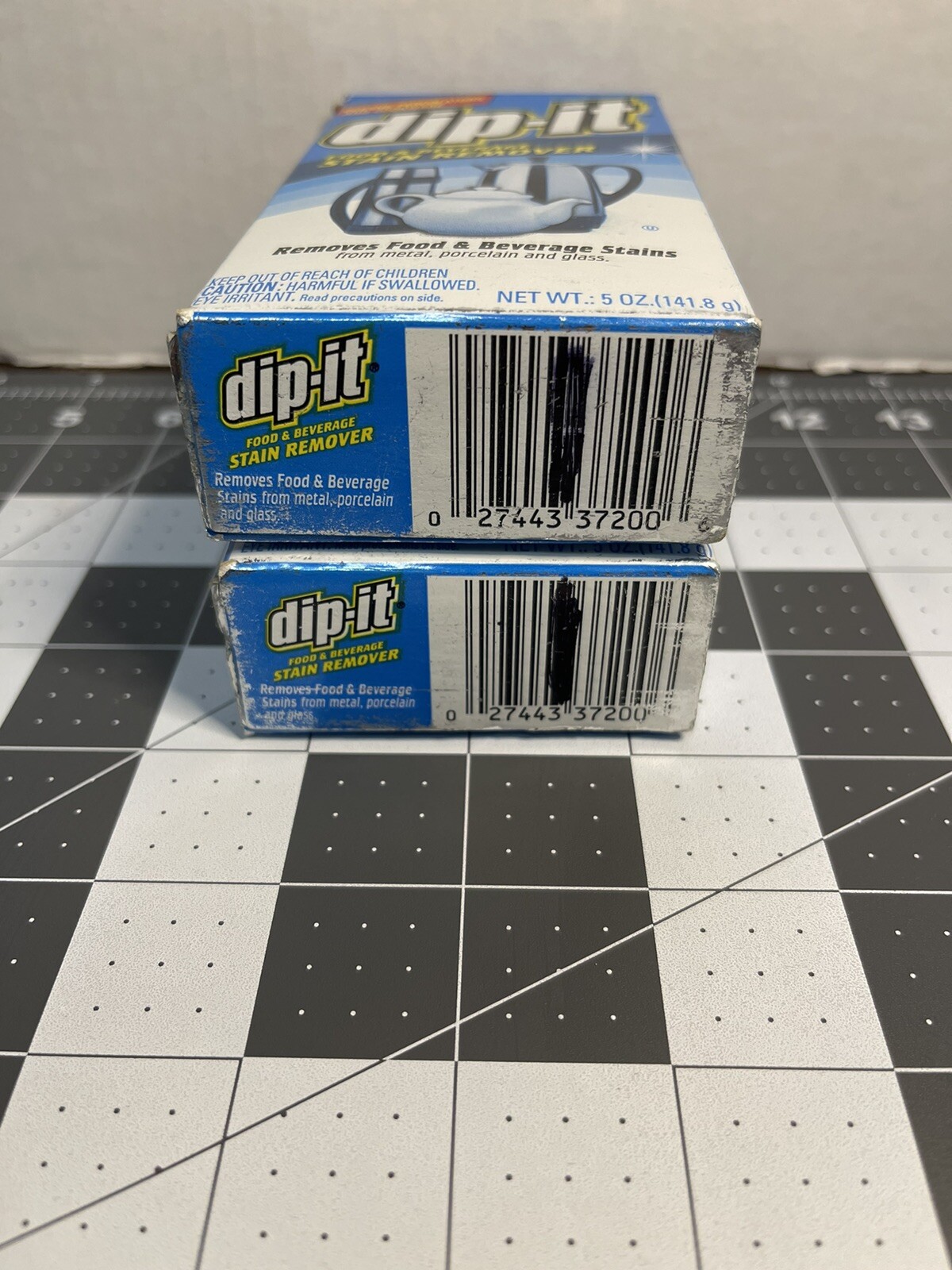 Dip-It Food & Beverage Stain Remover 2-5 oz Boxes Hard Powder Vintage