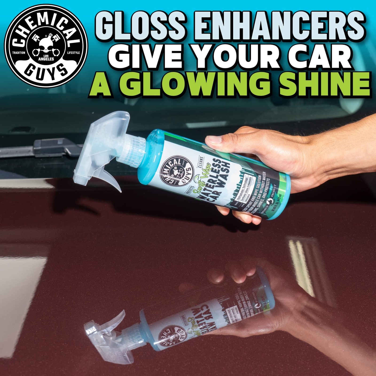 Waterless Car Wash Spray 16oz High Lubrication Safe Exterior Cleaning Shine