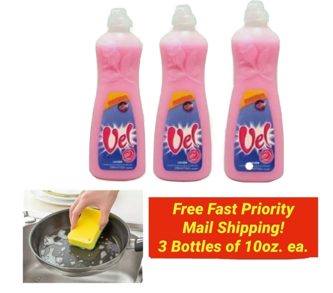(3PK-10oz) Vel Rosita Ultra Concentrate Dish Grease Remover Soap