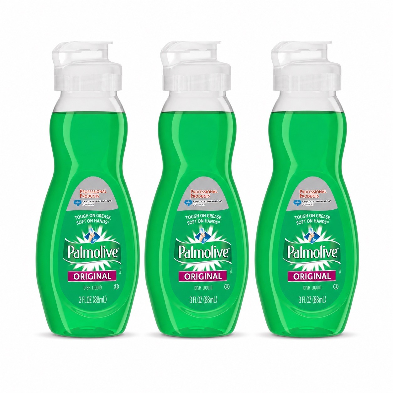 Palmolive Original Dish Soap 3 fl oz Travel Size Pump Bottle 3 Pack