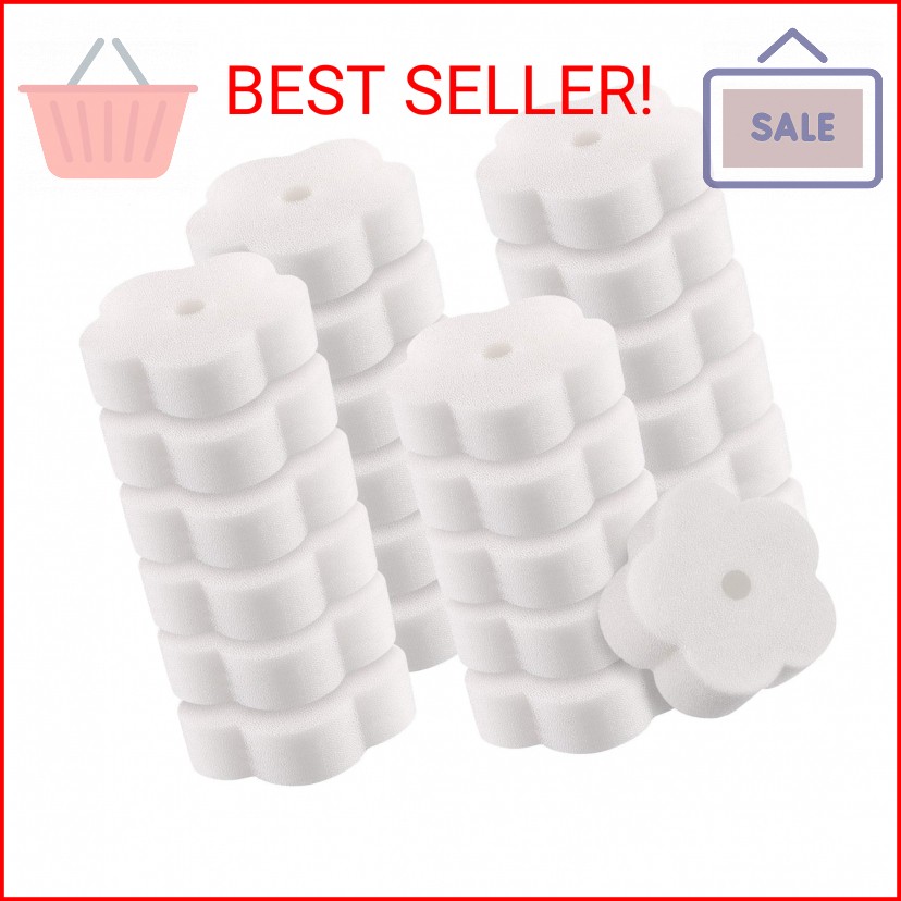 24 Pieces Sponge for Hot Tub Accessories, Flower Oil Scum Absorber for Swimming