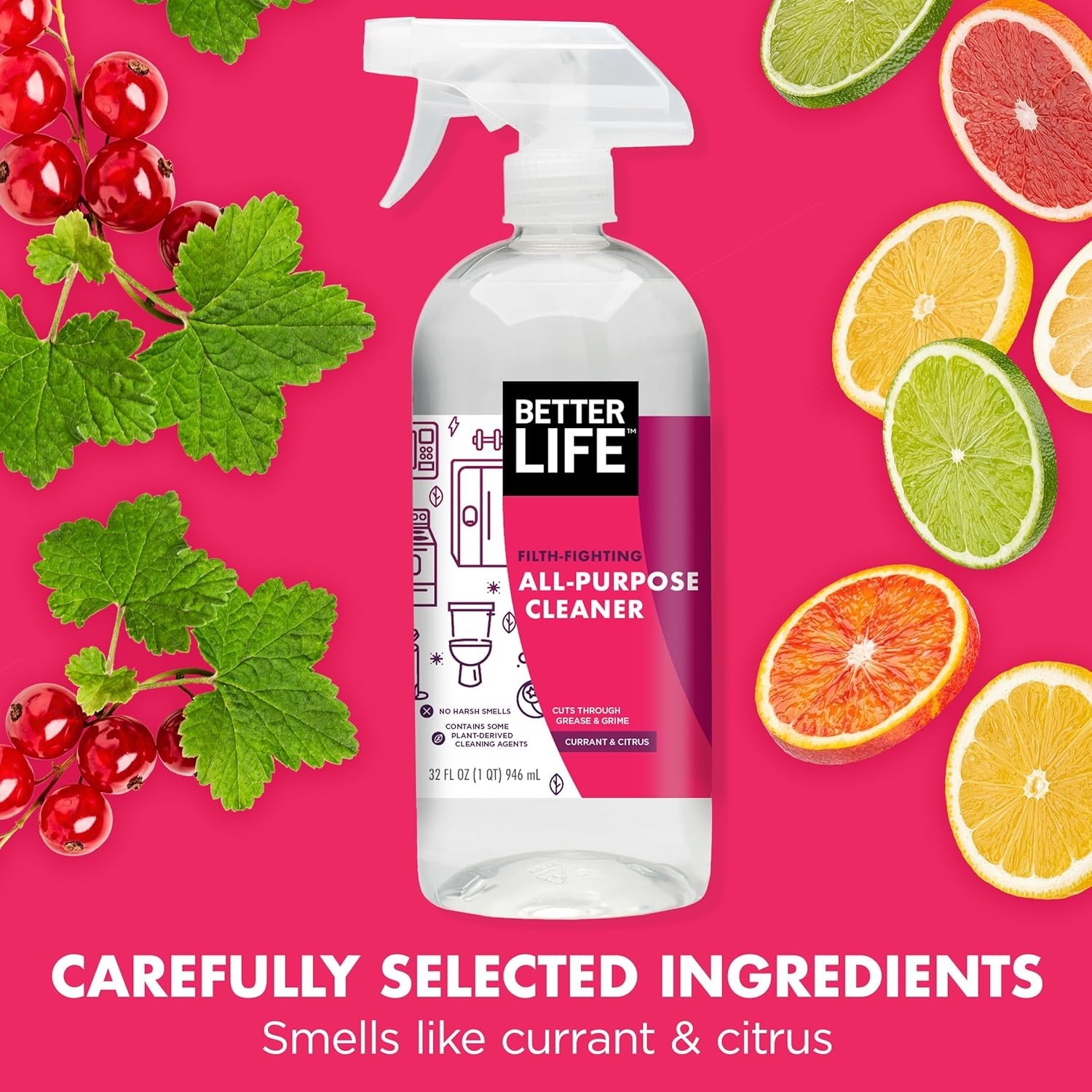 All Purpose Cleaner 2-Pack 32oz Citrus Currant Natural Plant-Based Spray