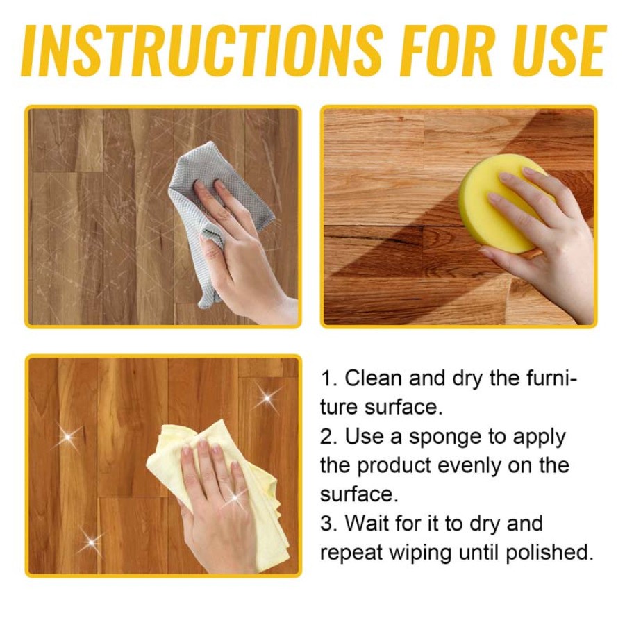 Beeswax Polish and Conditioner All-in-One for Wood Furniture Waterproof Restorer