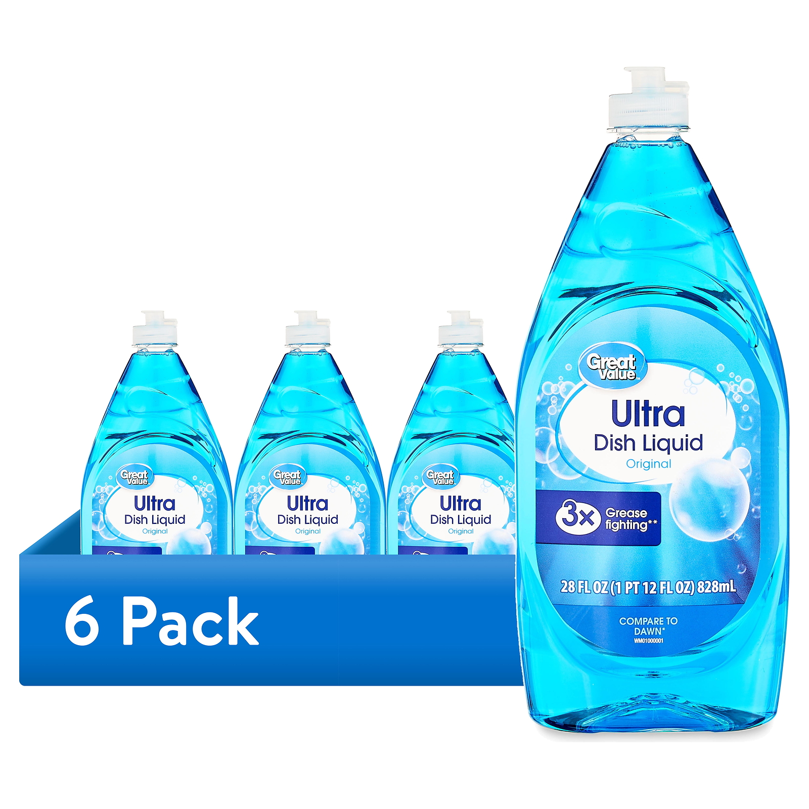 (4 pack) Ultra Dish Liquid, Original, 28 fl oz