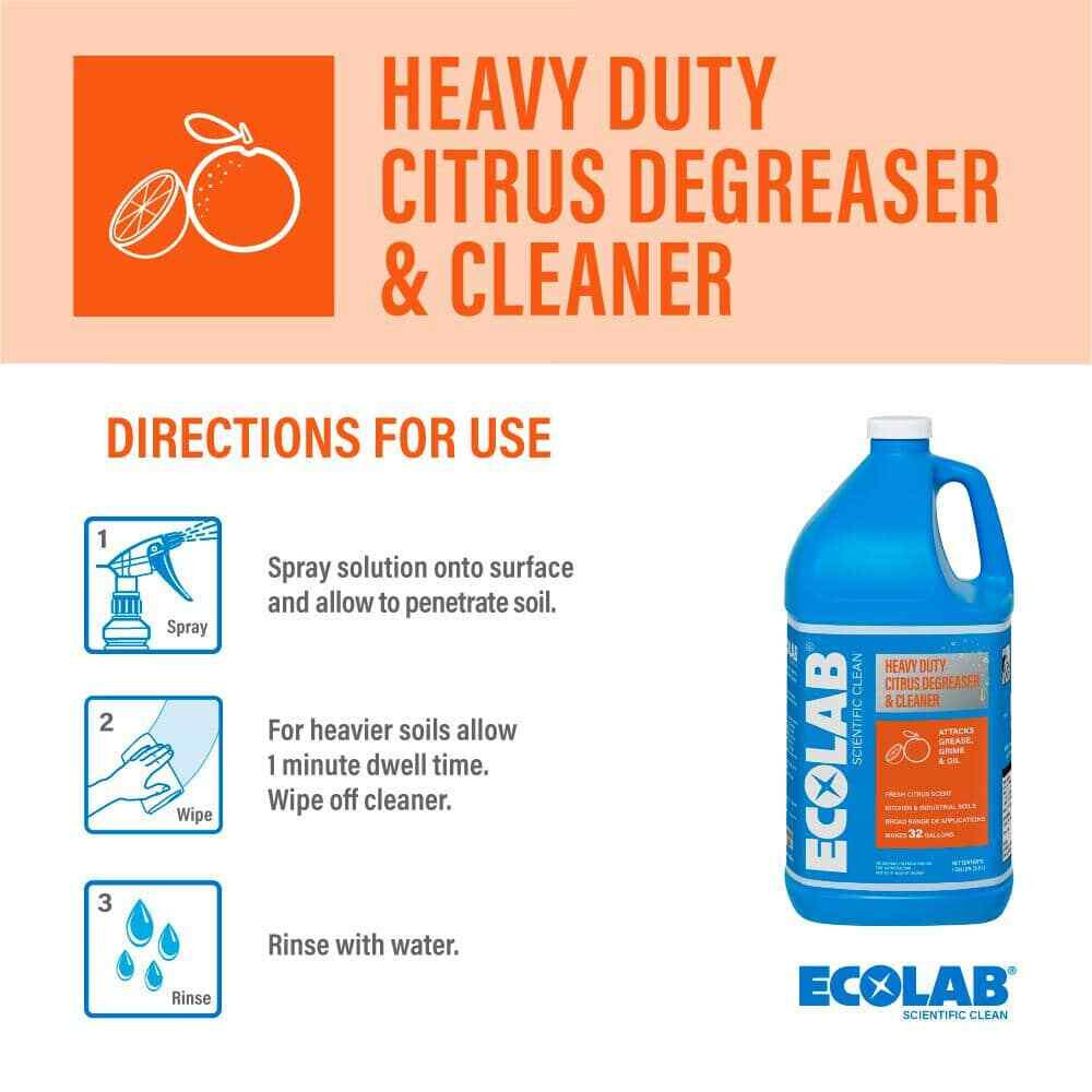 Heavy Duty Citrus Degreaser – Powerful All Purpose Grease & Grime Cleaner, 1 Gal