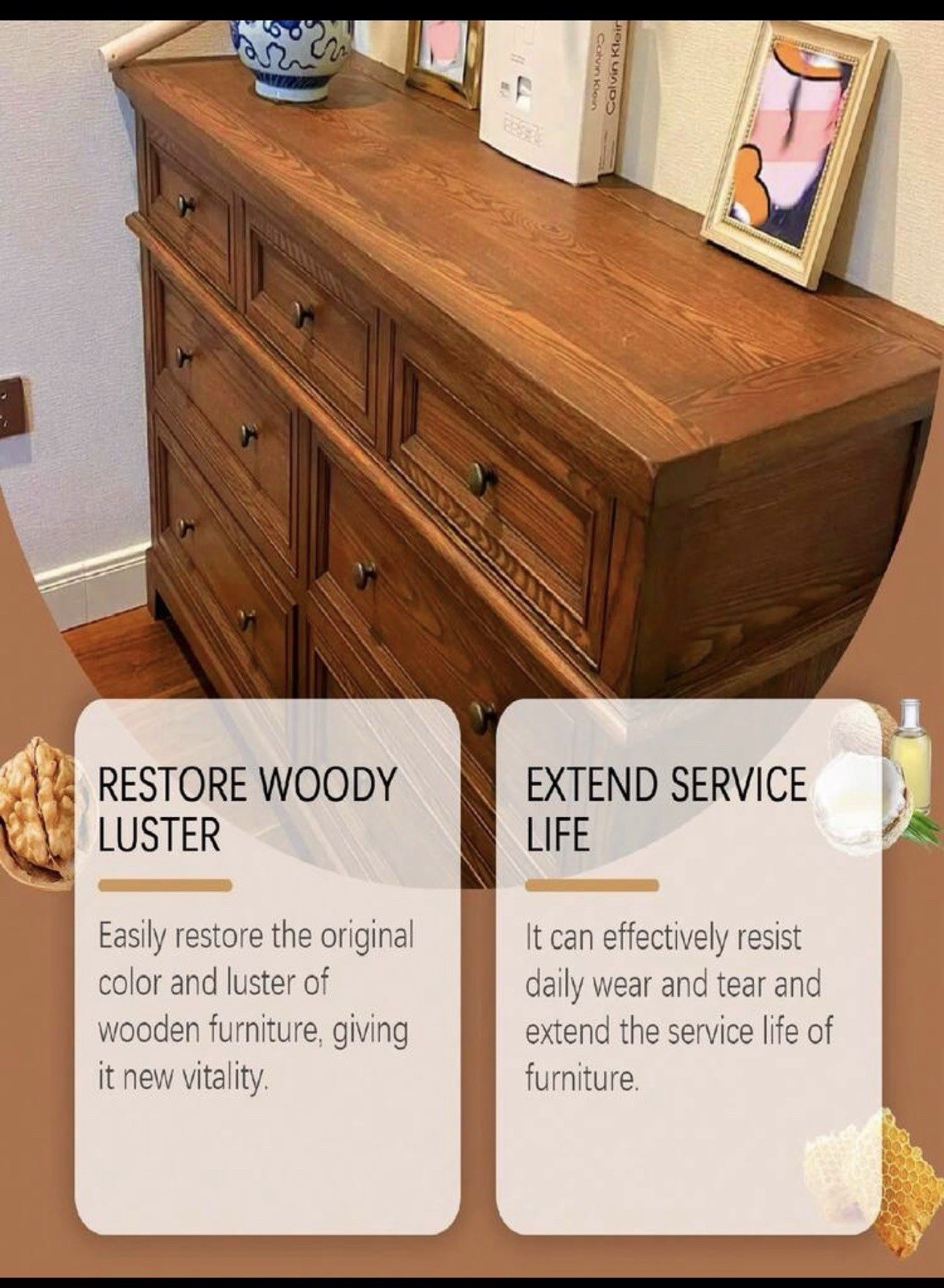 1pc 100ml Wood Furniture Floor Polish Durable Glossy Remover Scratch Non Greasy