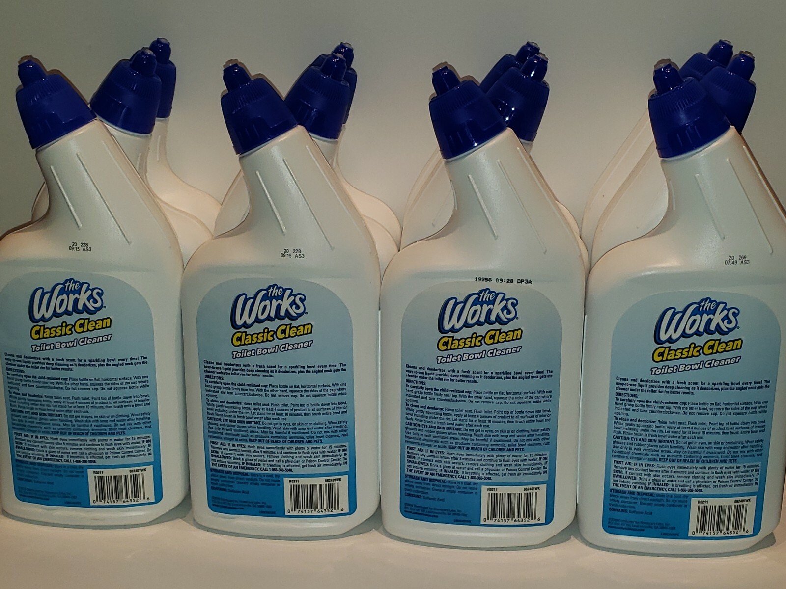 Lot Of 24 Toilet Bowl Cleaner, The Works 24 fl oz x 24 Bottles