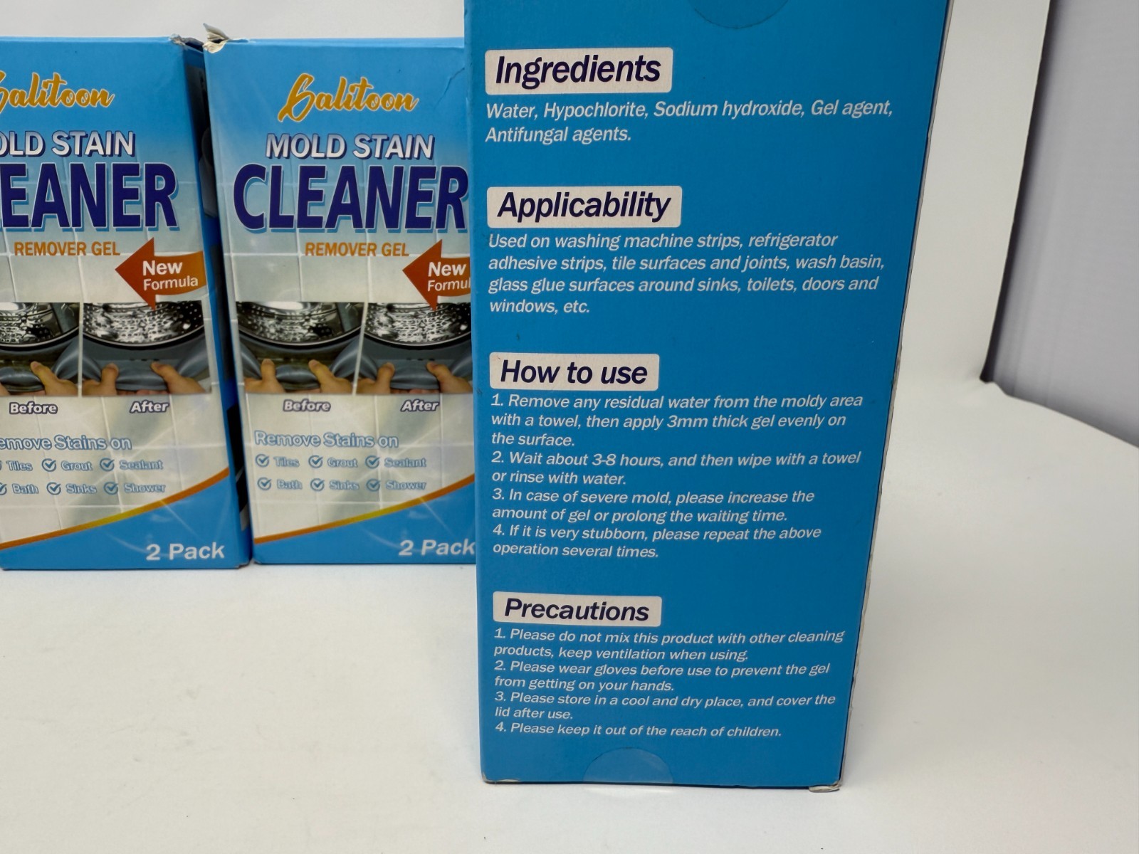 Lot of 4 Galitoon Mold Stain Remover Gel Cleaner Heavy Duty Front Loader