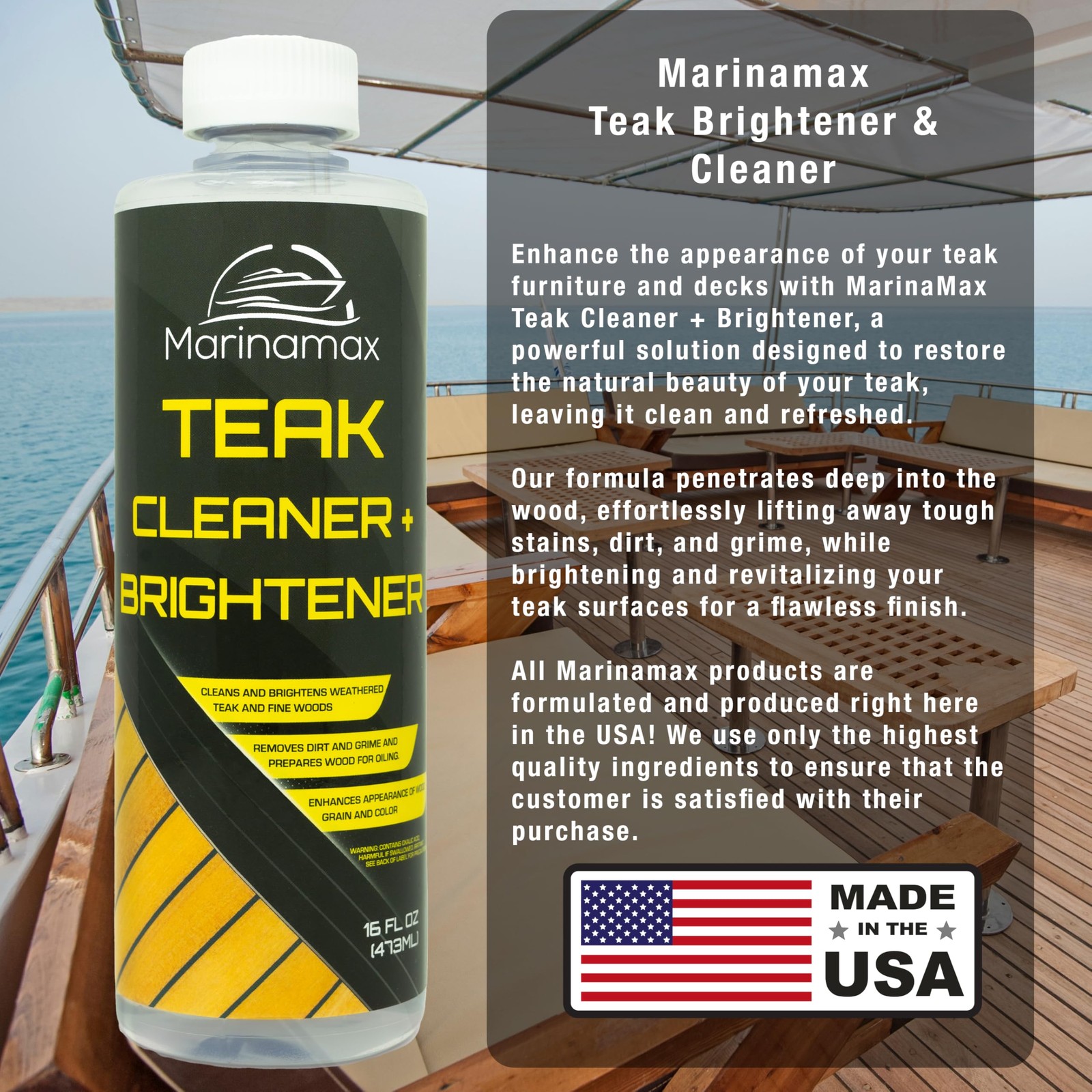 Teak Brightener Cleaner Weathered Gray Black Fine Wood Prepares Oil App