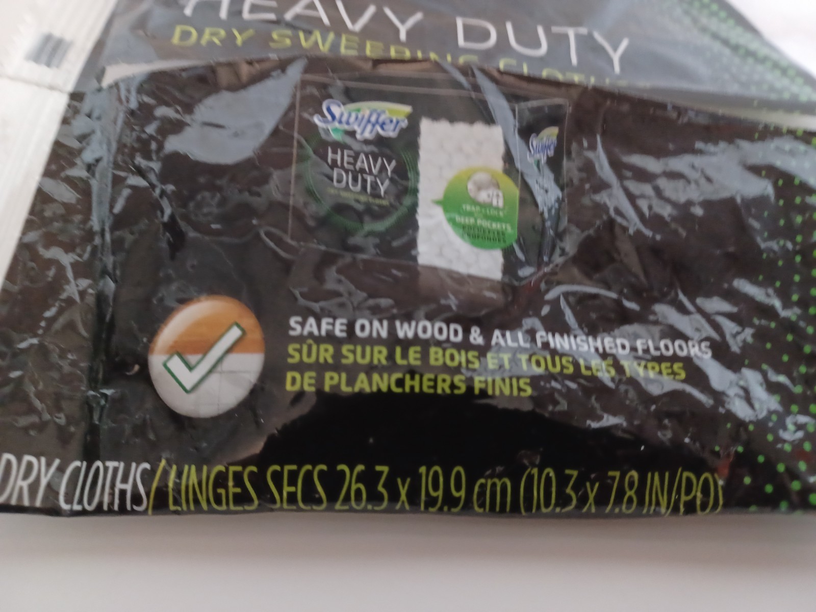 Swiffer Heavy Duty Dry Sweeping Cloths Deep Pockets Total 2 Dry Cloths -OPEN