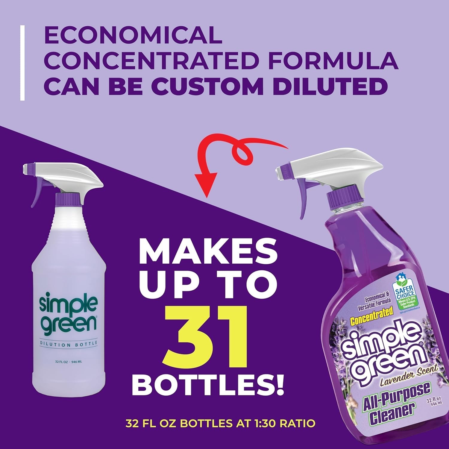 32 Fl Oz Lavender All-Purpose Cleaner Set of 3 – Effective Stain Removal Spray