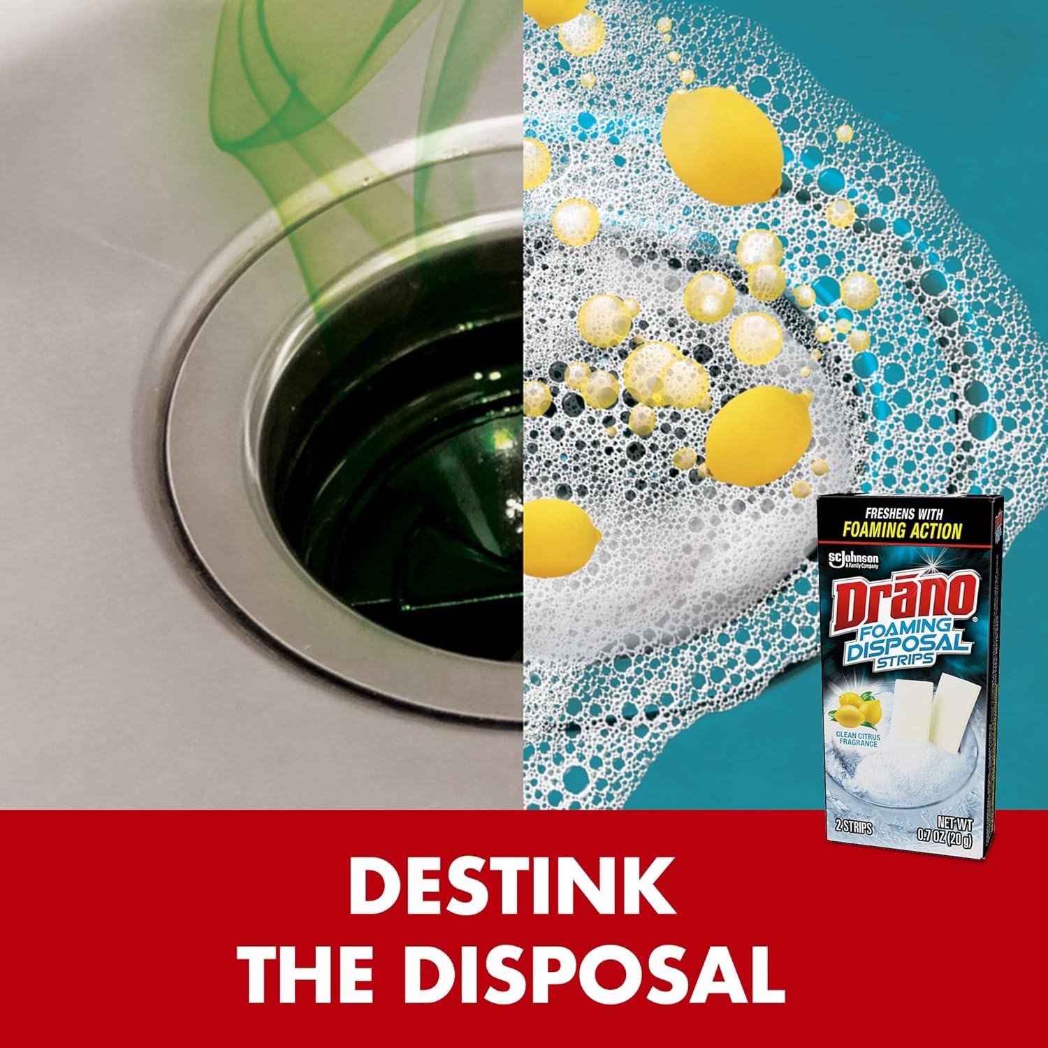 3 Boxes Drano Foaming Disposal Strips Garbage Disposal Cleaning Total 12 Strips