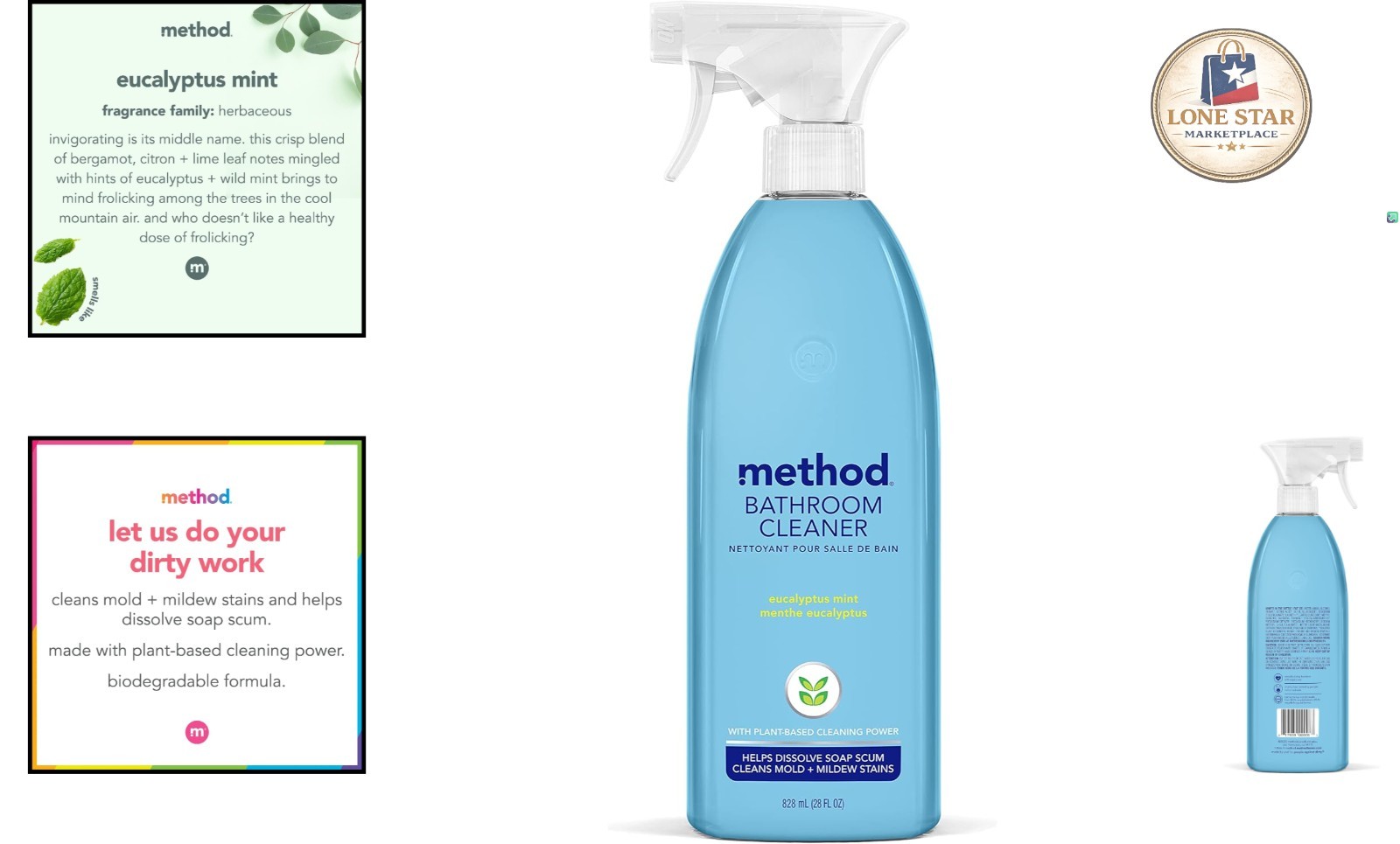 Eco-Friendly Bathroom Cleaner 28 Oz – Removes Grime, Mold & Mildew Effortlessly