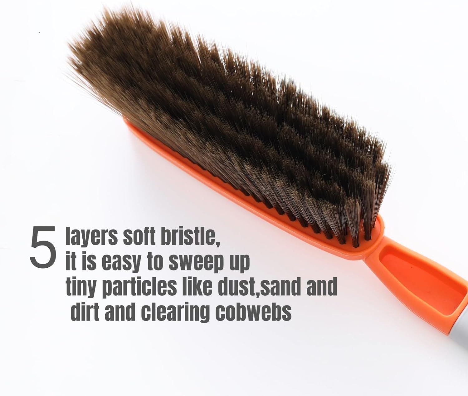 1 Pack 15″ Hand Broom Brush,Soft Bristle Cleaning Brush,Counter Brush Crumb