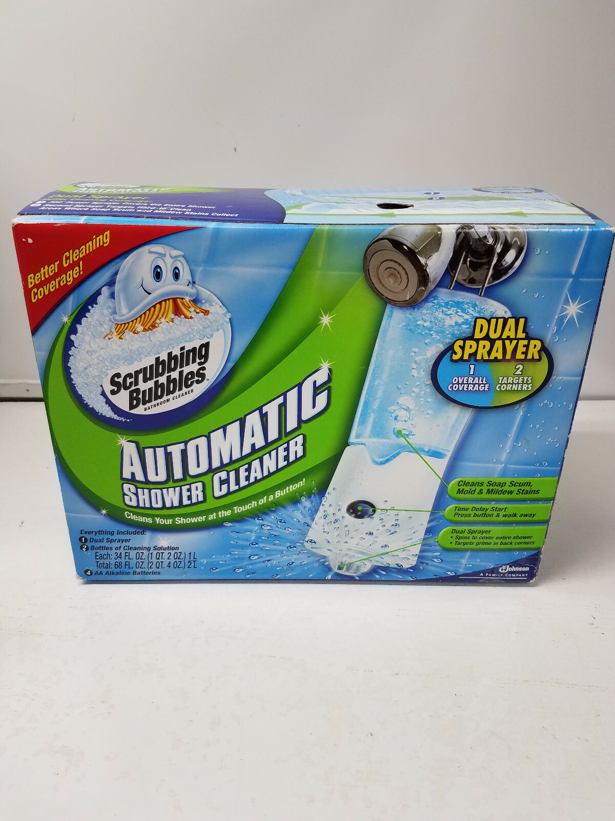 Scrubbing Bubbles Automatic Shower Cleaner Kit Sprayer w/2 Refills New