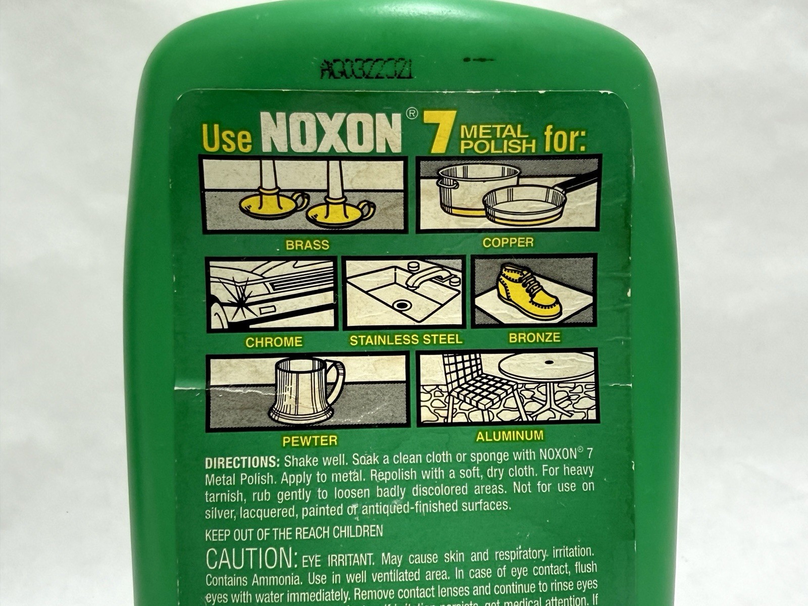 Vintage NOXON 7 Metal Polish Liquid 12 oz Bottle Discontinued – Almost Full READ