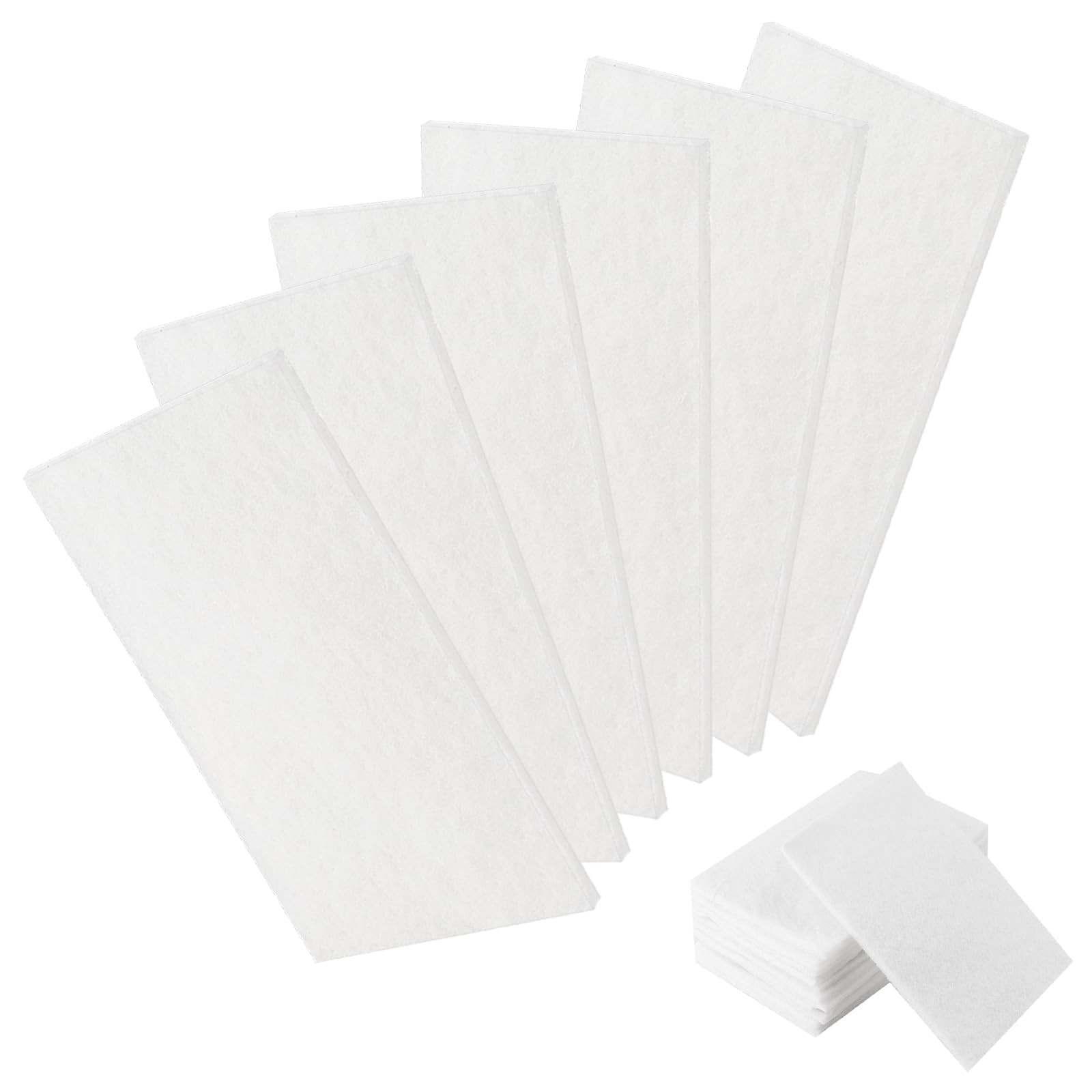 12PCS White Non Woven Pads & Non Scratch Scrubbing Pads 4×6 Inch Light Duty S…