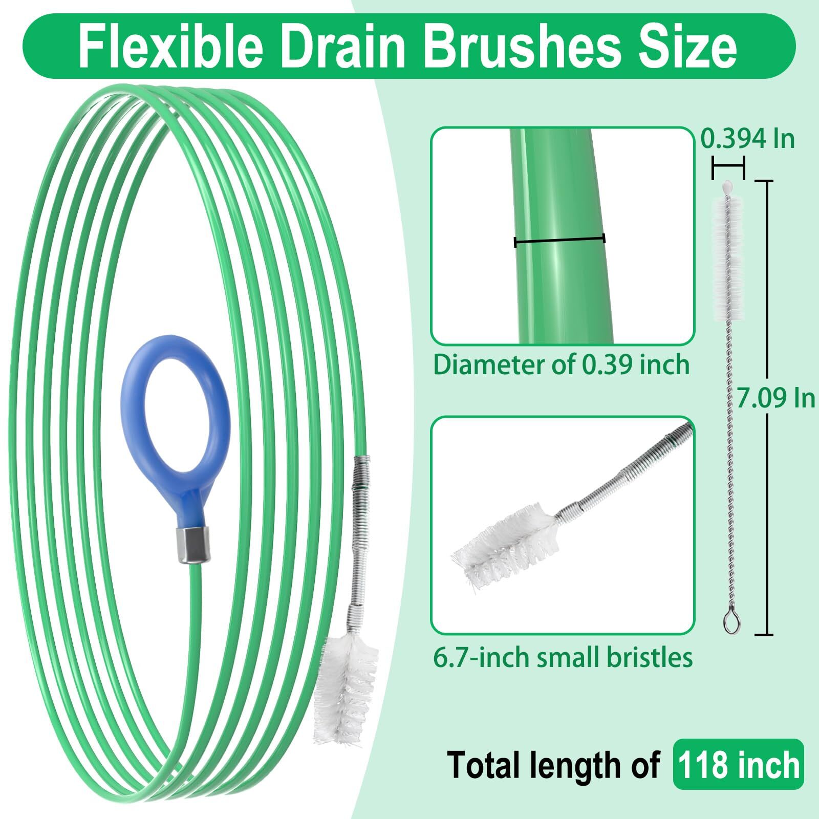 Auto Sunroof Drain Cleaning Tool, 118Inch Long Pipe Cleaner for Car,Flexible New