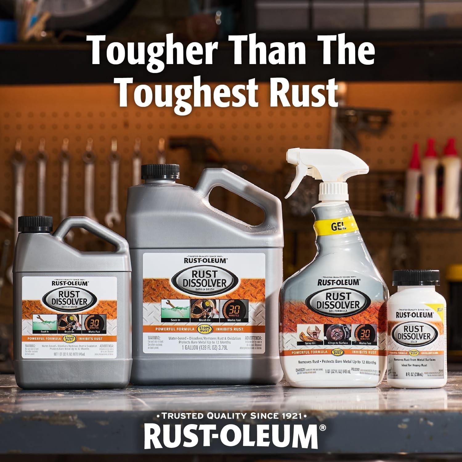 Rust Dissolver Soak & Bath | Heavy-Duty Corrosion Remover for Metal Tools, Cars,