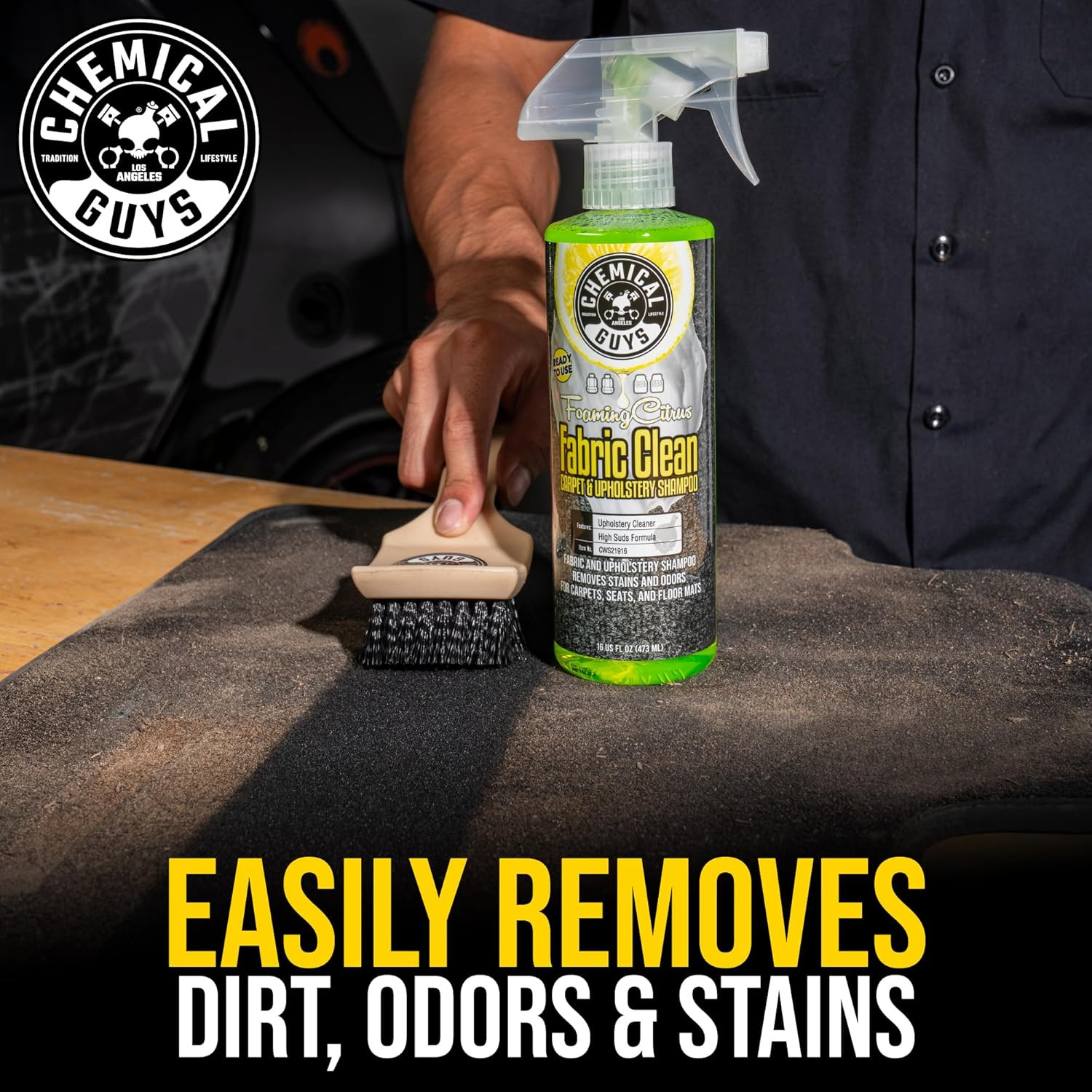 Foaming Citrus Fabric Clean Carpet & Upholstery Cleaner – Ready to Use Spray for