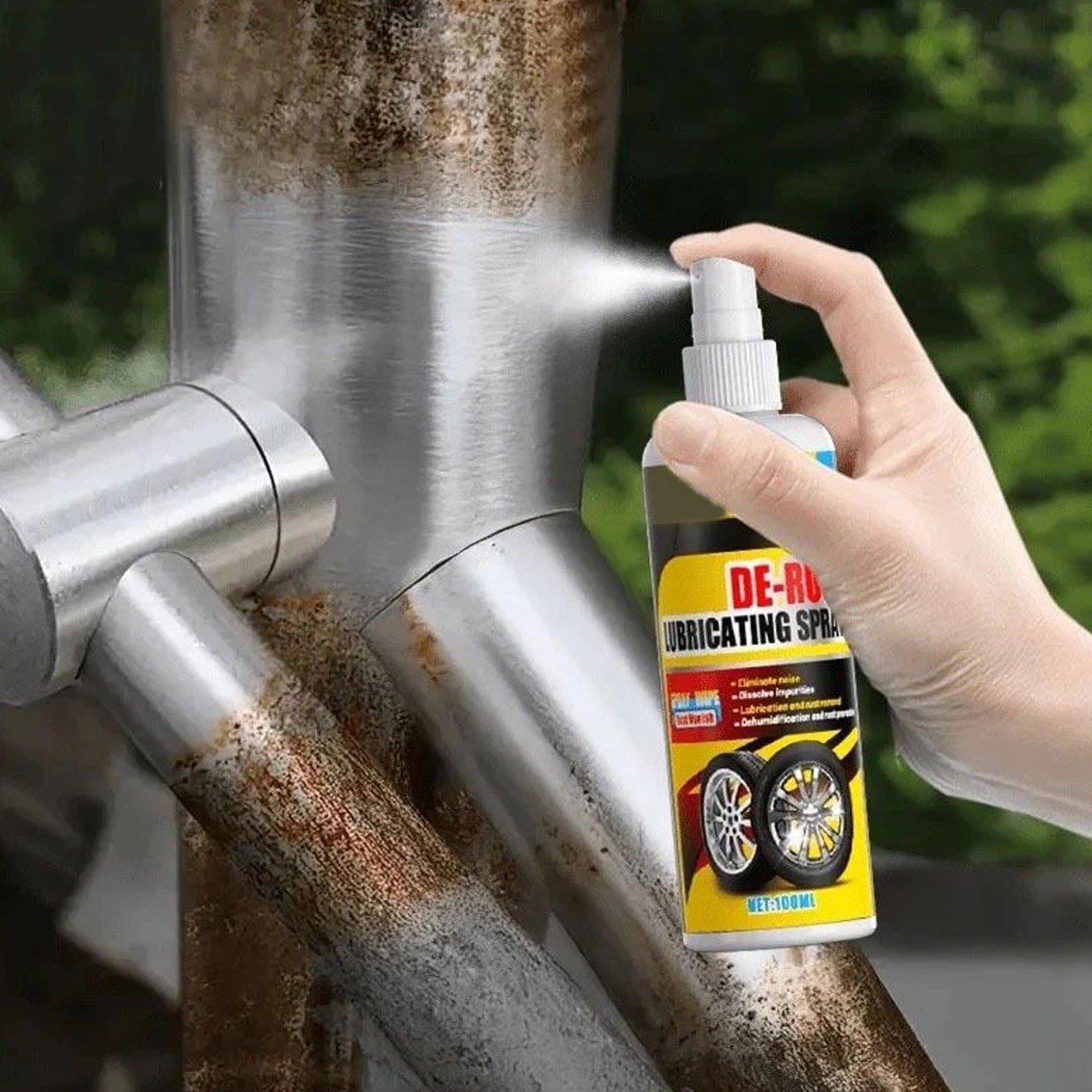 100ml Multifunctional Metal Rust Remover Mist Stain Cleaning for Metal Surface