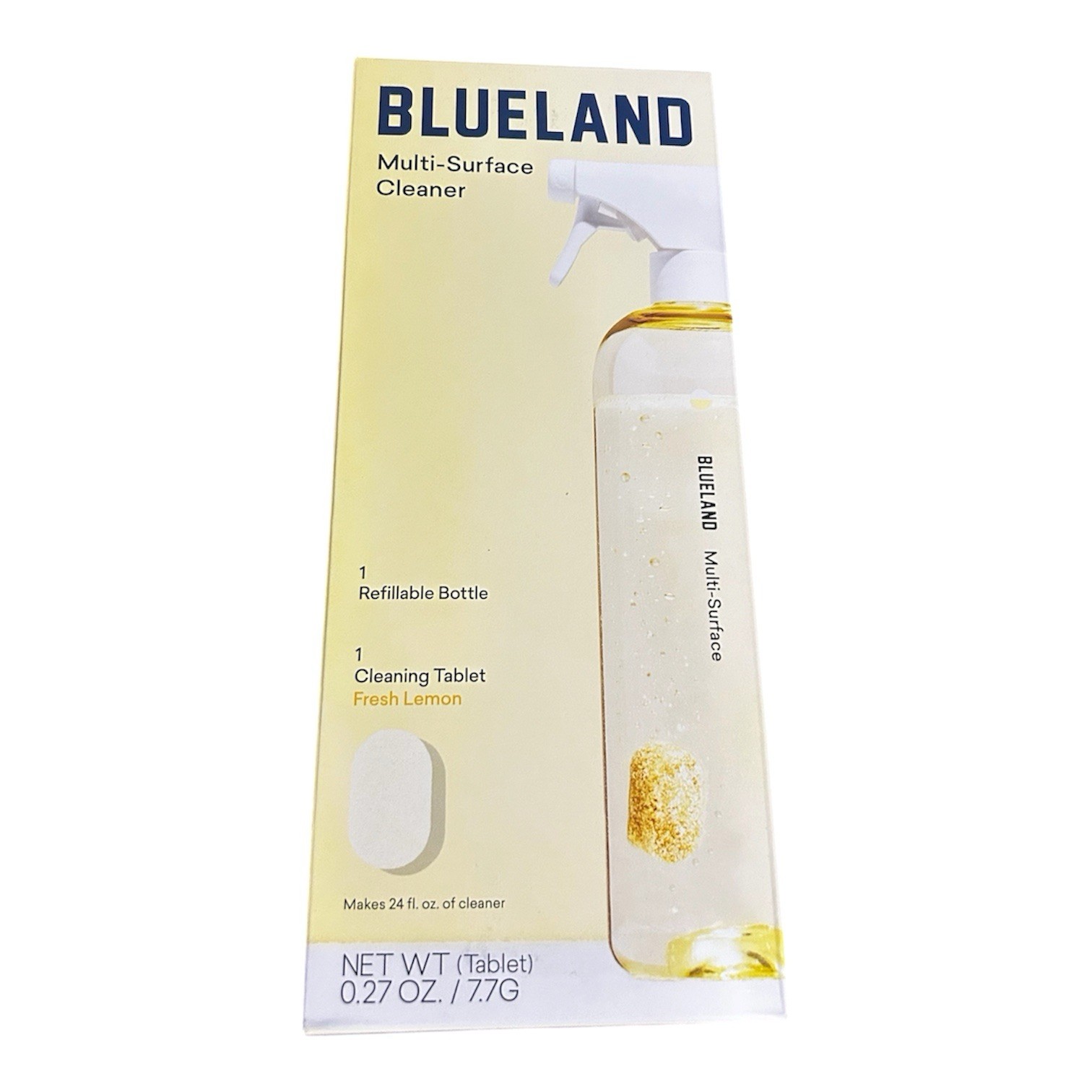 Blueland Multi-Surface Cleaner Starter Set Fresh Lemon 24oz Refillable Bottle