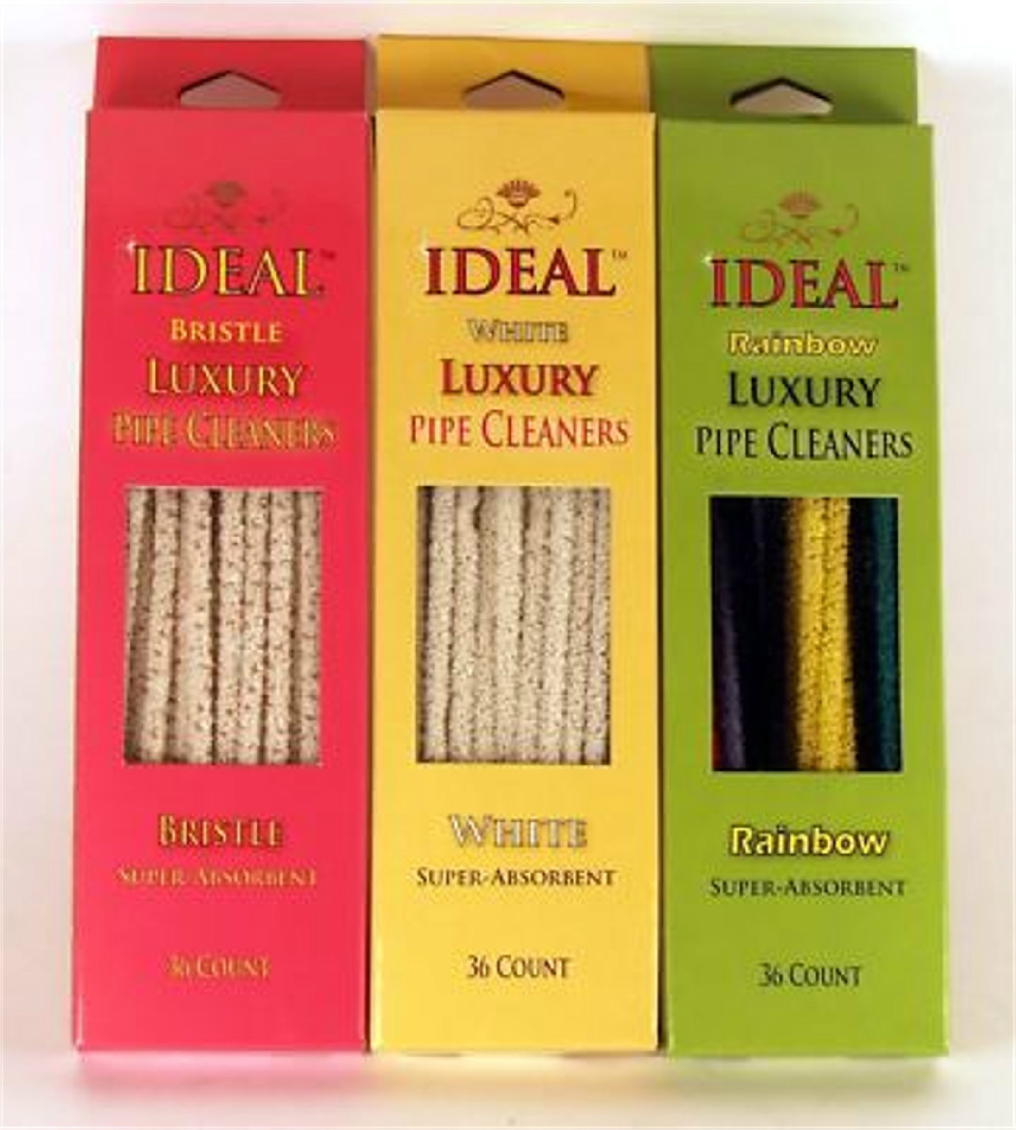 COTTON PIPE CLEANER STEMS 3 BOXES ASSORTED Styles & Colors