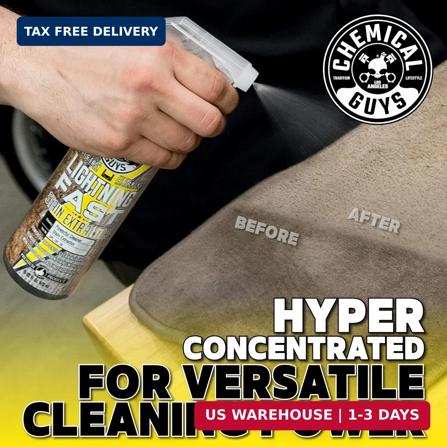 Chemical Guys Lightning Fast Carpet Upholstery Stain Extractor Cleaner 32 fl oz