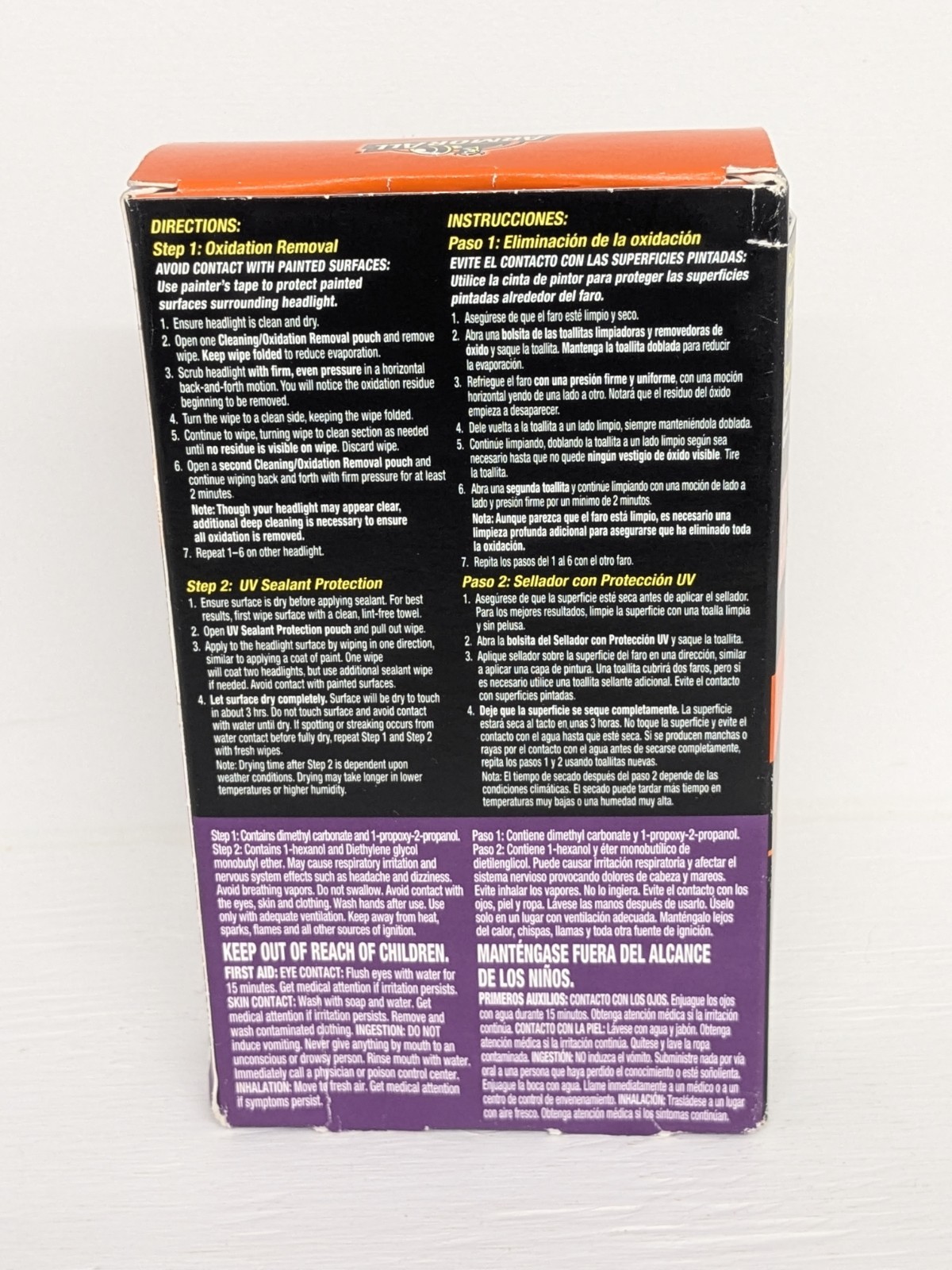 Armor All Ultra Shine Headlight Restoration Wipes 6 Count UV Protection