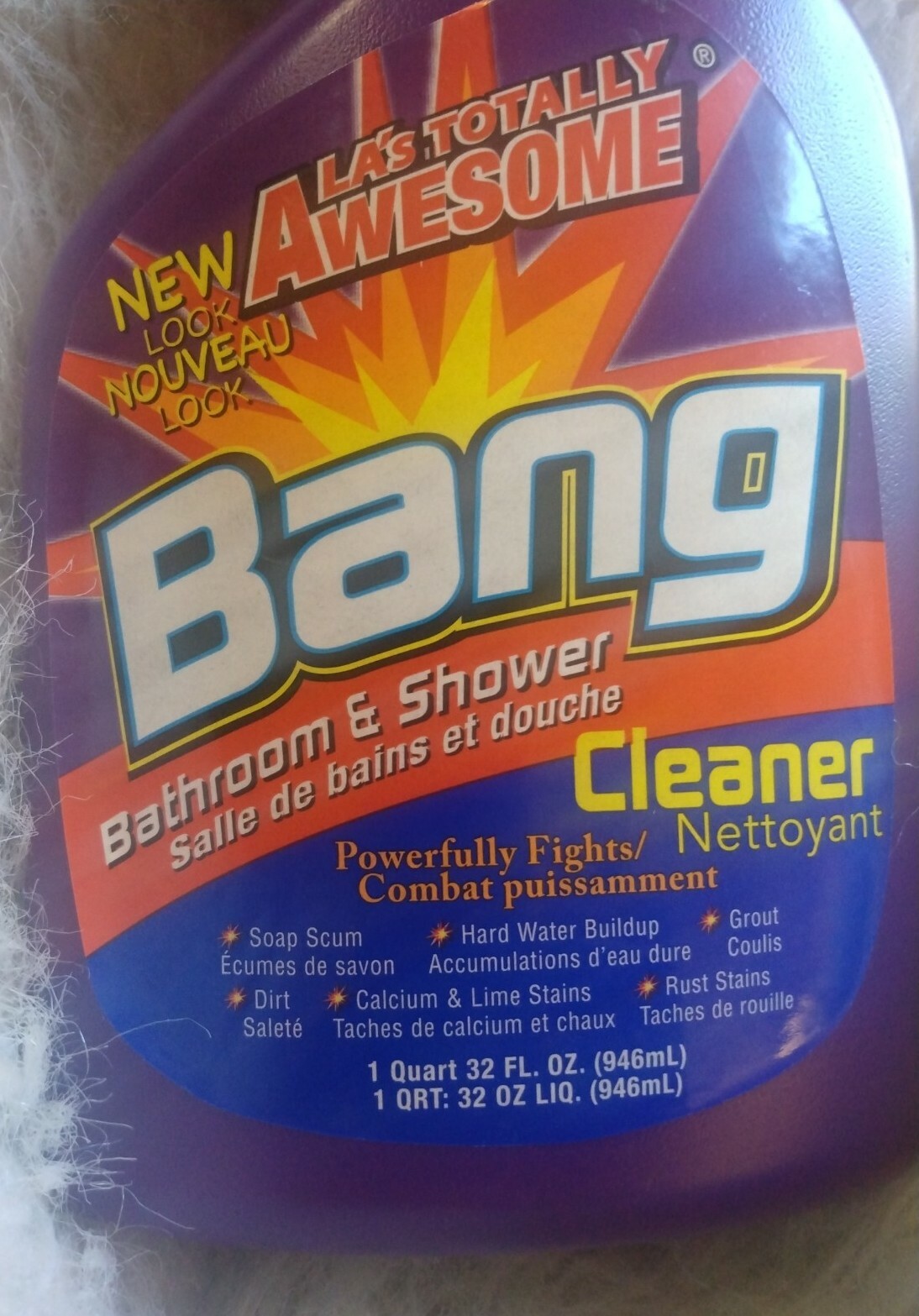 Bang Awesome LA’s Totally Bathroom Shower Spray Bath Tub Kitchen Cleaner 32 Oz