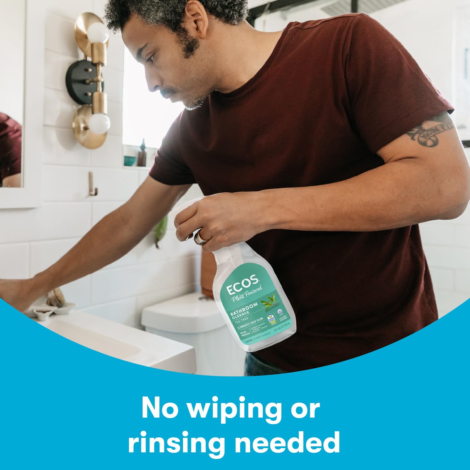 ECOS Bathroom Cleaner – Shower, Tile & Bathtub – All Purpose Cleaning Spray & Sh