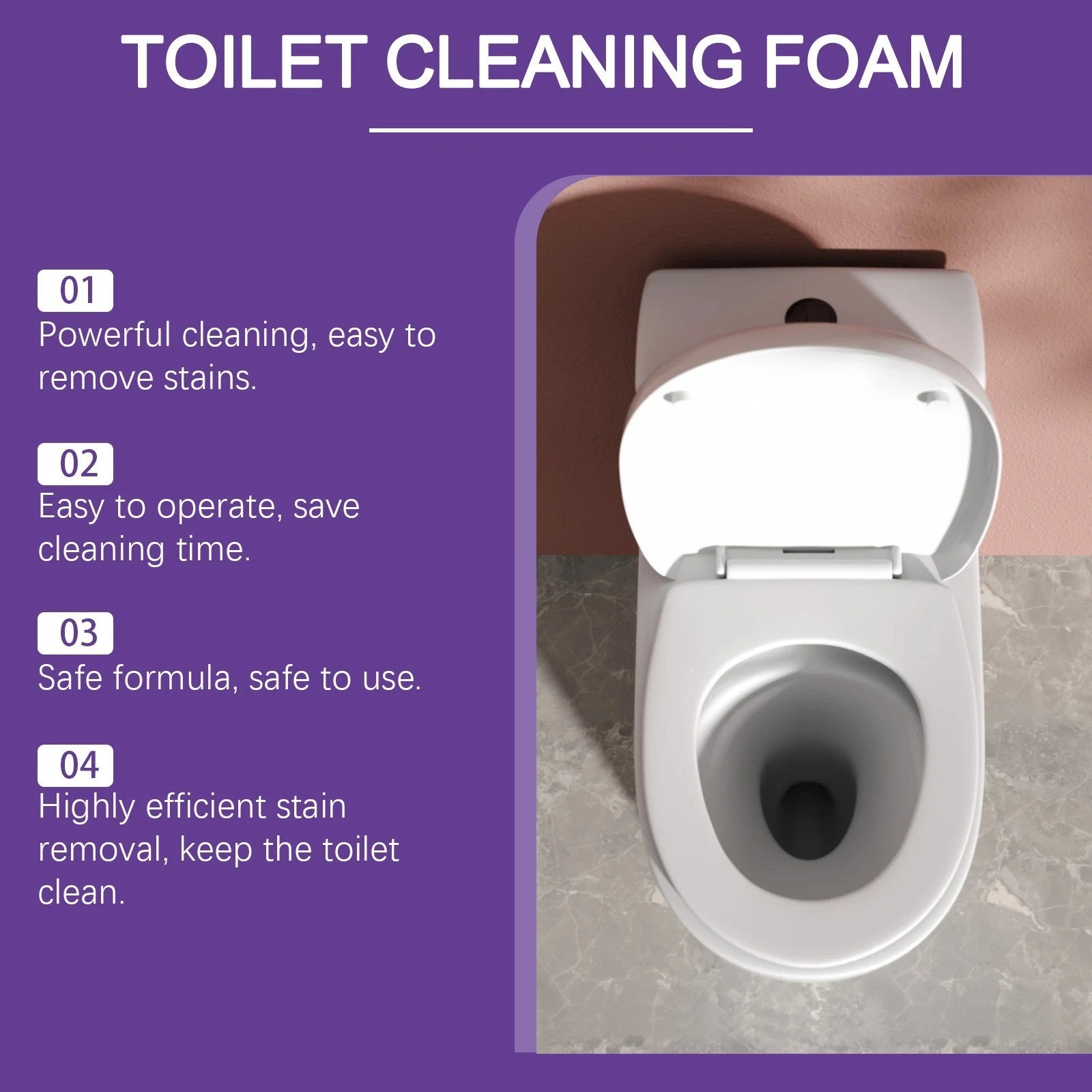 Fizzclean Toilet Foam Cleaner, Toilet Cleaning Foam Insta-Action 100g