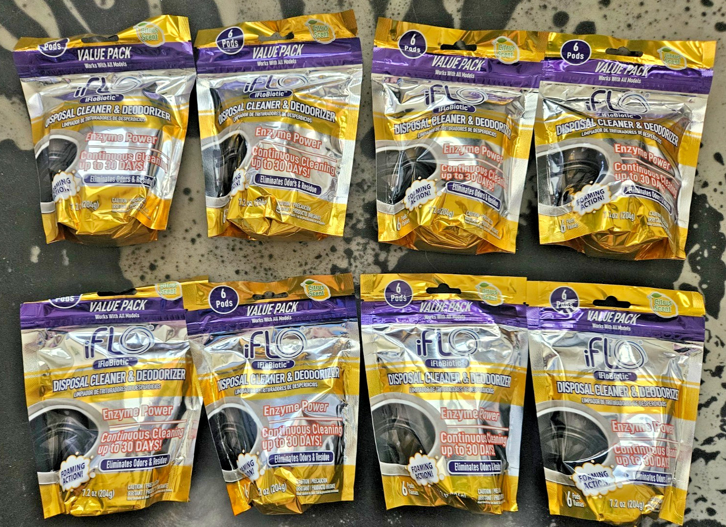 iFLO Foaming Garbage Disposal Cleaner 6 Count 6 month supply 8 Pack