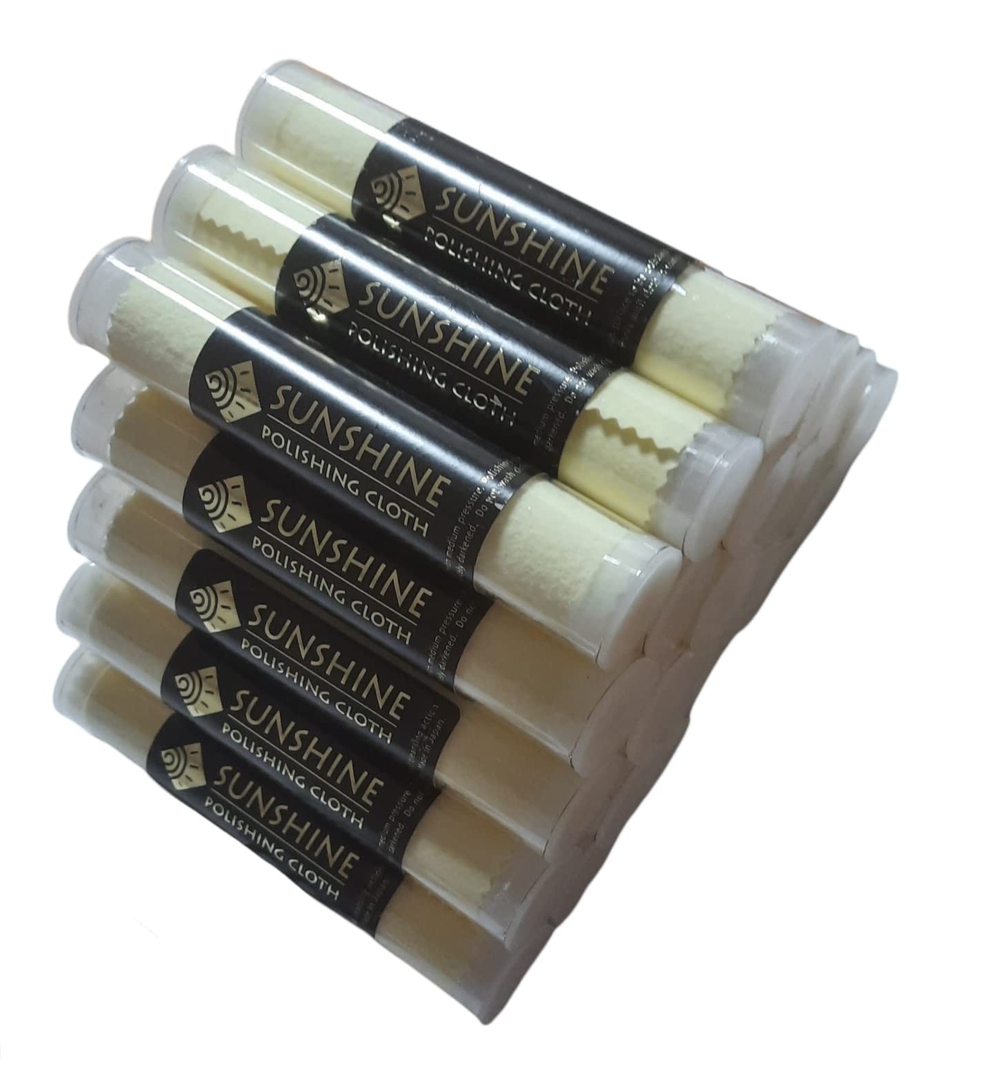 Sunshine 25 Polishing Cloths Jewelry Cleaner Tube Silver Brass Gold Copper