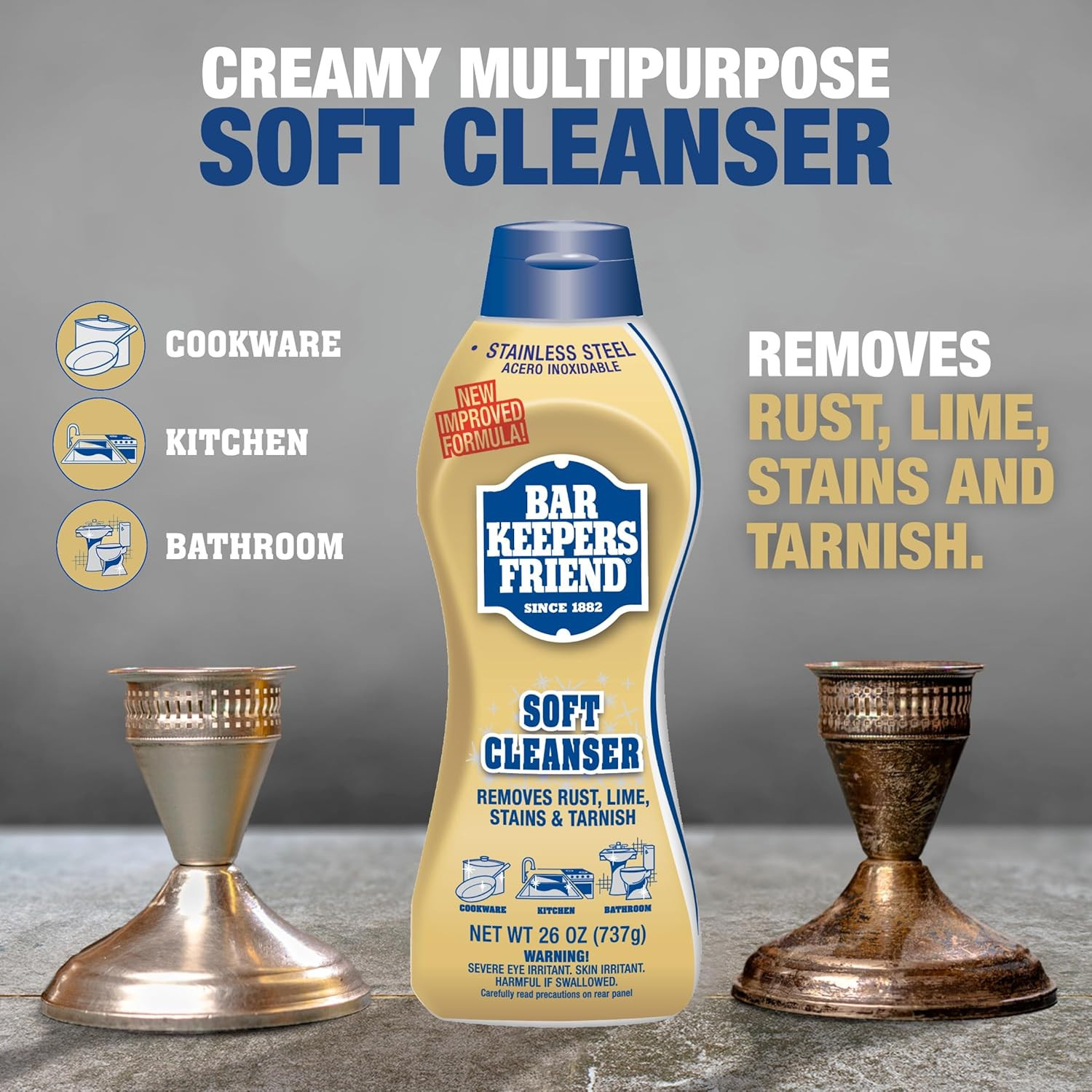 Soft Cleanser (26 Oz) MORE Spray + Foam (25.4 Oz) Multipurpose Cleaner Bundle, S