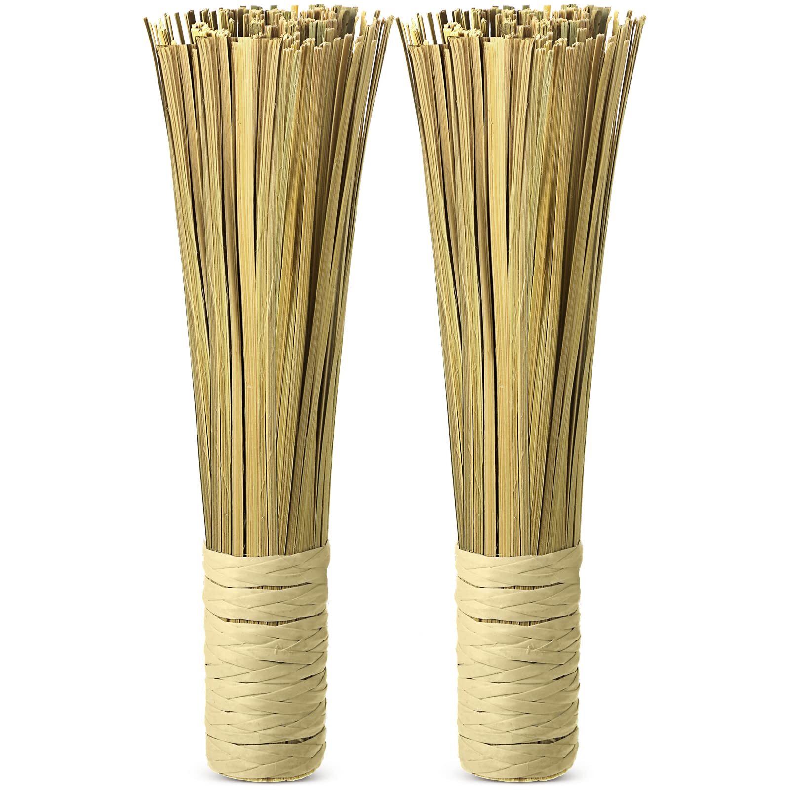 12 Inches Wok Brush Cleaning Whisk Bamboo Scrub Brush Kitchen Cleaning Brushes B