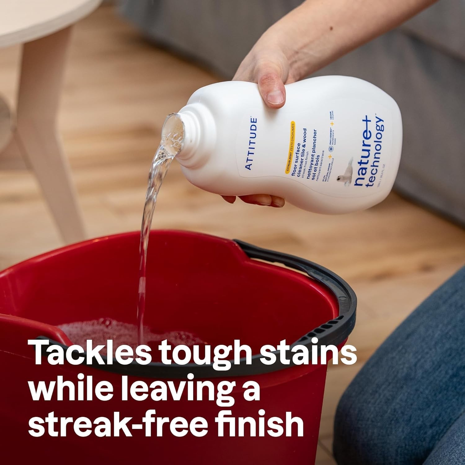 EWG Verified Plant-Based Floor Cleaner for Wood, Tile & Laminate – 35.2 Fl Oz