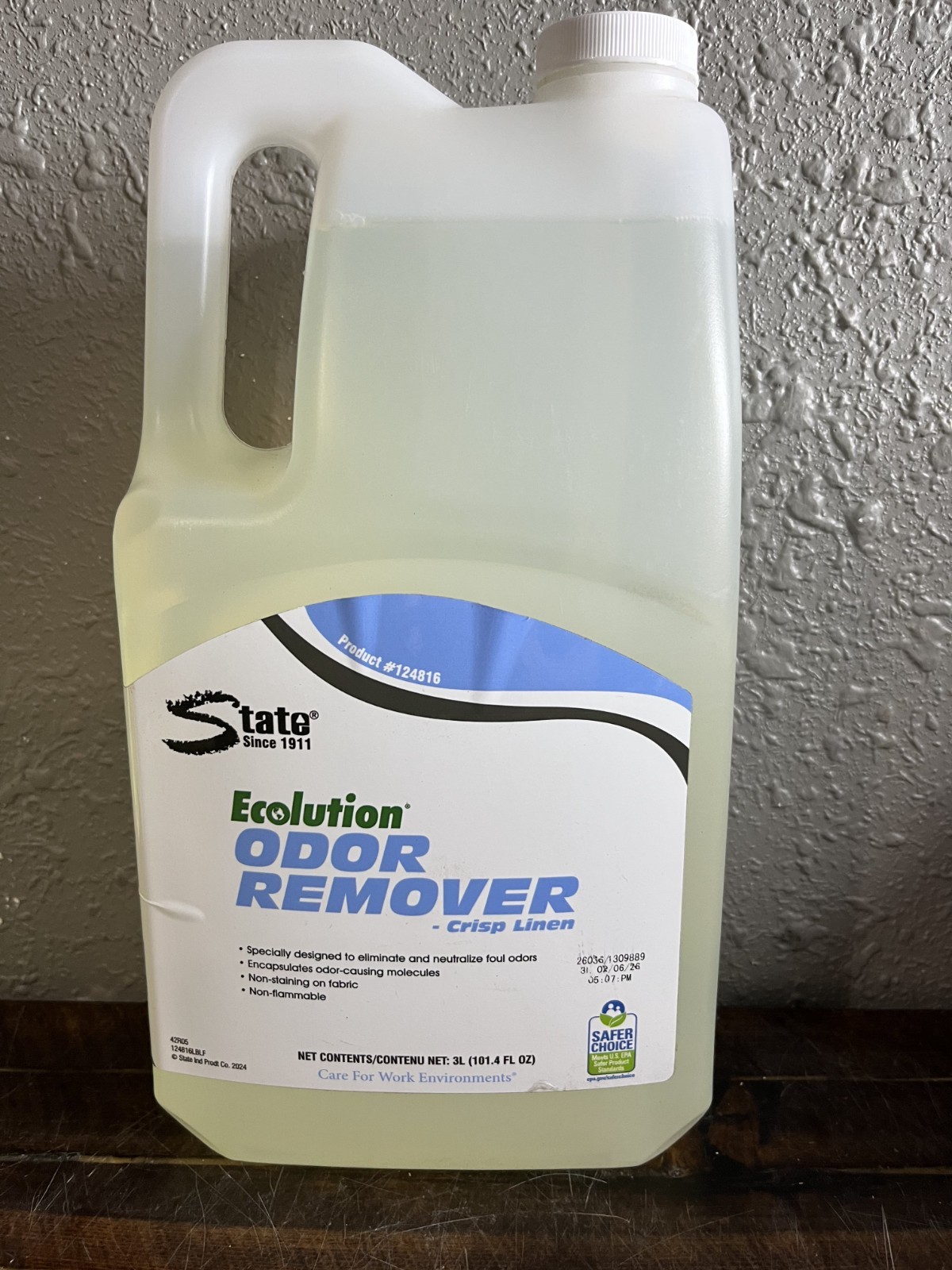 State Industrial Ecolution Odor Remover Crisp Linen Concentrated 3L #124816