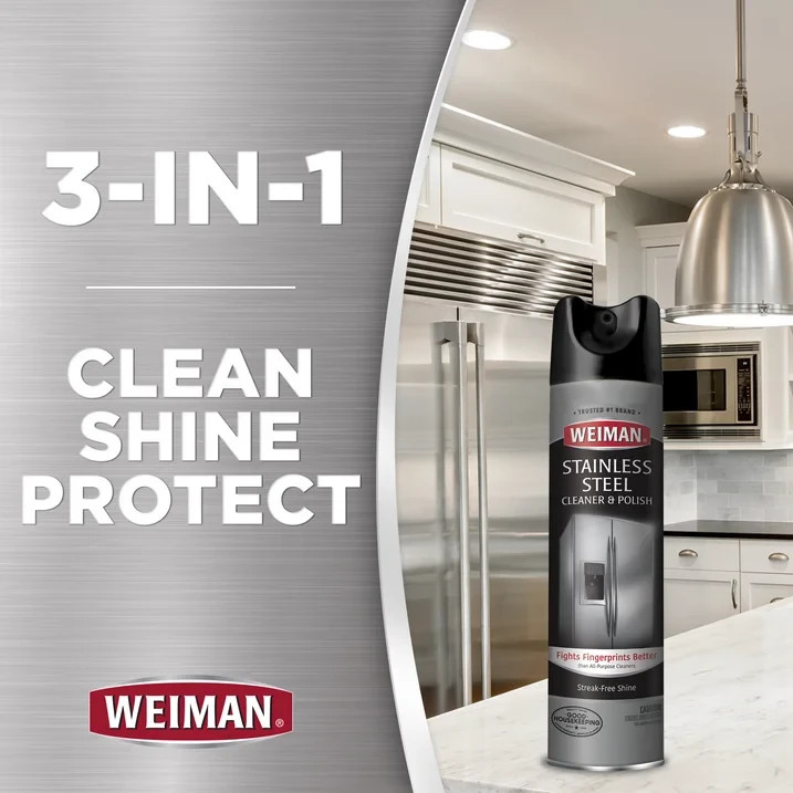 Weiman Stainless Steel Cleaner & Polish Spray for Kitchen and Home Appliances